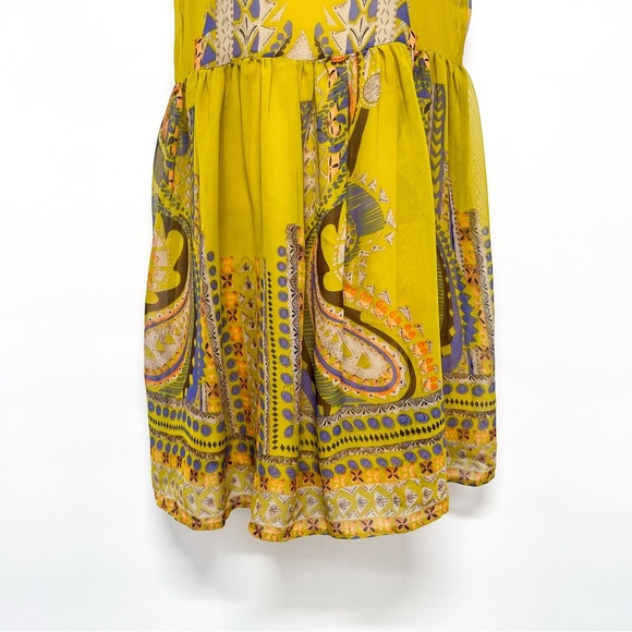 Altar’d State Paisley Print Boho Chic Babydoll Chiffon Sleeveless Dress - Picture 5 of 9